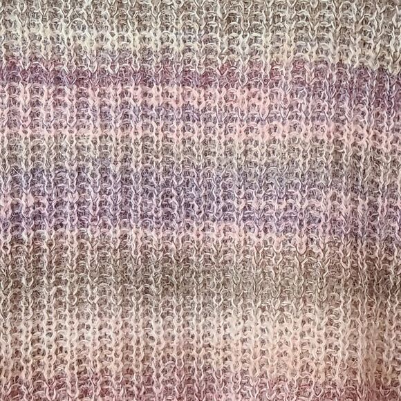 Nordstrom Signature Open Stitch Mock Neck Sweater Rustic Pink Multi Size L & XL - Picture 6 of 16